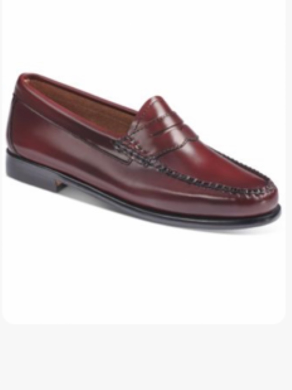 G.H. Bass & Co. Weejuns Waylon Burgundy Leather Penny Loafers Slip-On size 6